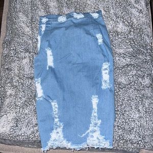 Ripped Jean skirt — NEED GONE (BRAND NEW)